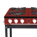 Ver imagem 2 de Fogão Profissional 4 Bocas Venâncio Linha Bravo Vermelho Intenso