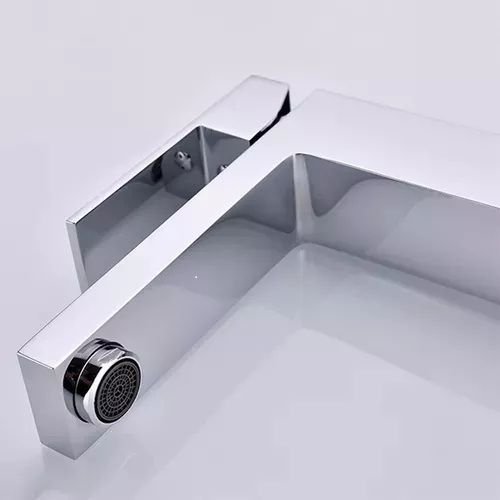 Torneira Lavatório Monocomando de Luxo para Banheiro Inox Cromada - 4