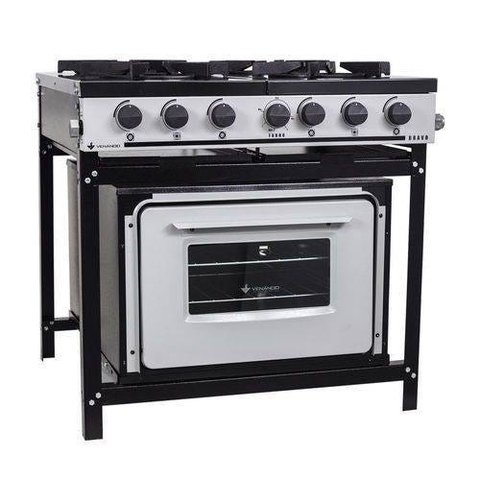 Fogão Industrial 4 Bocas com Forno Linha Bravo