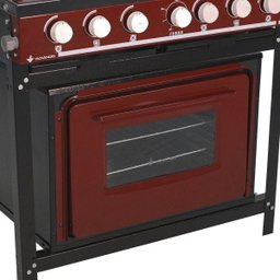 Fogão Profissional 4 Bocas Venâncio Linha Bravo Vermelho Intenso com Forno - 3
