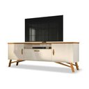 Ver imagem 1 de Rack para Tv até 75 Polegadas 3 Portas Felix Edn Móveis:off White/cedro