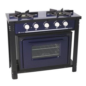 Fogão Profissional 2 Bocas Venâncio Linha Bravo Azul com Forno