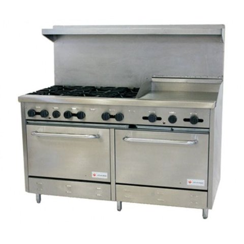 Fogão Industrial Americano 6 Bocas com 2 Fornos Baixa Pressão Fa6C2F