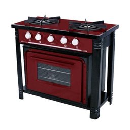 Fogão Profissional 2 Bocas Venâncio Linha Bravo Vermelho Intenso com Forno - 1
