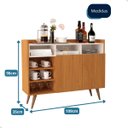 Ver imagem 7 de Buffet Aparador Cantinho do Café 2 Portas - Mod.2027 Cor:nature/off White