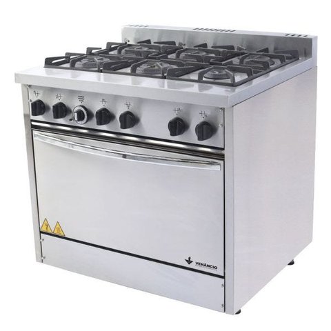 Fogão Don Bidone 6 Bocas Venâncio com Forno Baixa Pressão