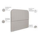 Ver imagem 3 de Cabeceira Estofada Queen Alana 160cm Linho Cinza