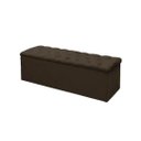 Ver imagem 3 de Kit Cabeceira e Calçadeira Baú Mirage Solteiro 120cm Renascer Decor:Marrom