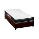 Ver imagem 1 de Cama Box Solteiro: Colchão Espuma D33 Castor Black e White Double Face + Base CRC Suede Brown(