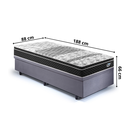 Ver imagem 2 de Cama Box Solteiro com Baú 88x188 com Colchão Gransleep Ecoflex Molas Verticoil Suede