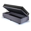 Ver imagem 4 de Cama Box Solteiro com Baú 88x188 com Colchão Gransleep Ecoflex Molas Verticoil Suede