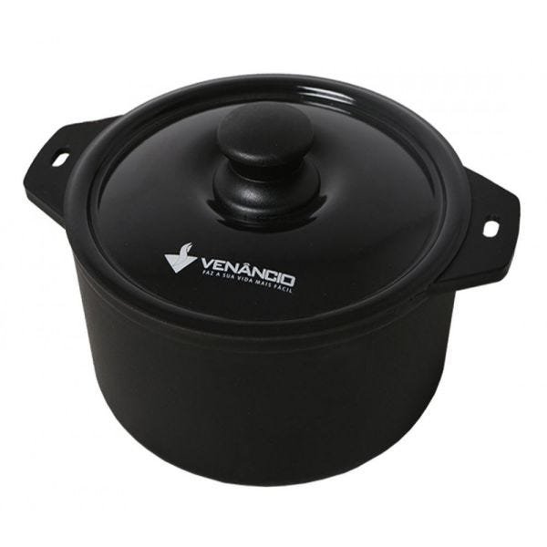 Panela de Ferro Fundido com Tampa Preta 24 centímetros - 1