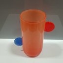 Ver imagem 3 de Vaso Decorativo Enfeite Casa Vidro 25x21x21cm Laranja