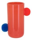 Ver imagem 1 de Vaso Decorativo Enfeite Casa Vidro 25x21x21cm Laranja