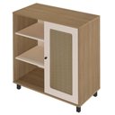 Ver imagem 1 de Buffet Aparador 1 Porta 80 Cm 4521 Carvalho Off White Arly