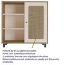 Ver imagem 6 de Buffet Aparador 1 Porta 80 Cm 4521 Carvalho Off White Arly