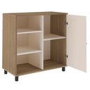 Ver imagem 4 de Buffet Aparador 1 Porta 80 Cm 4521 Carvalho Off White Arly