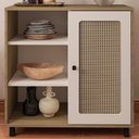 Ver imagem 3 de Buffet Aparador 1 Porta 80 Cm 4521 Carvalho Off White Arly