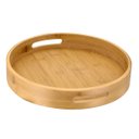 Ver imagem 1 de Bandeja Redonda Funda Bambu Eco Prime 30cm com Alça - Tuut