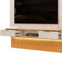 Ver imagem 6 de Painel para Tv 75 Pol com Bancada Suspensa e Led Bit D05 Cedro Quartzo - Lyam Decor