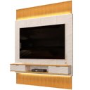 Ver imagem 1 de Painel para Tv 75 Pol com Bancada Suspensa e Led Bit D05 Cedro Quartzo - Lyam Decor