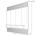 Ver imagem 5 de Painel para Tv 75 Pol com Bancada Suspensa e Led Bit D05 Cedro Quartzo - Lyam Decor