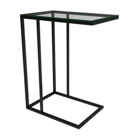 Mesa Lateral Encaixe Elena Preto - Cor: Preto