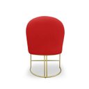 Ver imagem 3 de Kit 2 Banqueta Poltrona Lua Penteadeira e Salão com Base Metálica:vermelho