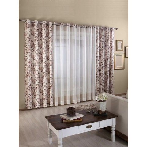 Cortina para Sala Riviera Marrom 4,00 X 2,60 - Anatex