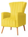 Ver imagem 5 de Kit 2 Poltronas Estofada Melinda Sala Recepção Suede:Amarelo/Liso