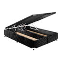 Ver imagem 5 de Cama Box Baú Casal: Colchão Espuma Polar D23 Pérola + Base CRC Suede Black(138x188)