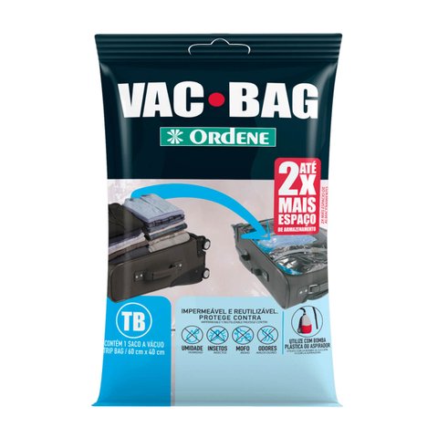 Saco para Armazenagem a Vácuo Vac Bag Impermeável Trip Bag Para Viagem 60 x 40 cm