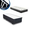 Cama Box Baú Solteiro Colchão Molas Bonnel + Box Sintético Cinza 69x88x188 - 7