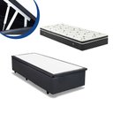 Ver imagem 6 de Cama Box Baú Solteiro Colchão Molas Bonnel + Box Sintético Cinza 69x88x188