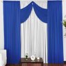 Cortina Rainha - 3,00 x 2,80 metros = Azul com Branco - 1