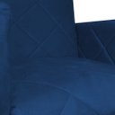 Ver imagem 4 de Poltrona Decorativa Klara Suede Azul Marinho Base Metálica Preta - Vallisa Decor
