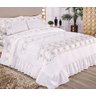 Colcha Casa Elegancia Queen Bordada - 5 Peças - Branco - 1