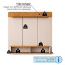 Ver imagem 7 de Painel Home para TV até 70 Polegadas 165x180cm Orgânico com 2 Portas Dionisio Espresso Móveis