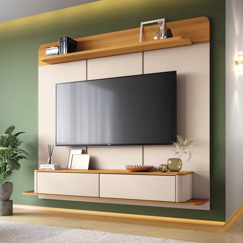 Estante Painel Home Suspenso para TV até 70" Polegadas com 2 Portas Dionisio Espresso Móveis