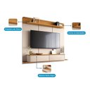 Ver imagem 4 de Painel Home para TV até 70 Polegadas 165x180cm Orgânico com 2 Portas Dionisio Espresso Móveis