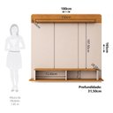 Ver imagem 3 de Painel Home para TV até 70 Polegadas 165x180cm Orgânico com 2 Portas Dionisio Espresso Móveis