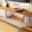 Ver imagem 6 de Painel Home para TV até 70 Polegadas 165x180cm Orgânico com 2 Portas Dionisio Espresso Móveis