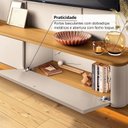 Ver imagem 7 de Painel Home para TV até 70 Polegadas 165x180cm Orgânico com 2 Portas Dionisio Espresso Móveis