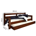 Ver imagem 3 de Bicama Madeira Maciça com 2 Colchões D20 88x188x12