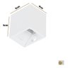 Arandela Mini Led 2w Branco Quente Cubo Bivolt - Branco - 110v/220v - 6