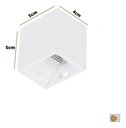 Ver imagem 6 de Arandela Mini Led 2w Branco Quente Cubo Bivolt - Branco - 110v/220v
