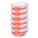 Ver imagem 1 de Kit com 6 Potes de Vidro Hermético 1,5l Retangular Invicta