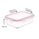 Ver imagem 2 de Kit com 6 Potes de Vidro Hermético 1,5l Retangular Invicta