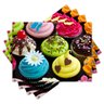 Jogo Americano com 4 peças - Cupcakes - Doces - 1290Jo - 1