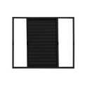 Ver imagem 2 de Veneziana 3 Folhas Móveis Aluminio Preto 1,00x1,00 Linha 18 Modular